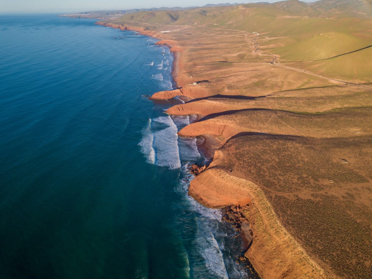 Location of legzira beach